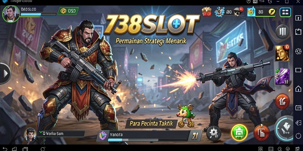 Screenshot gameplay <strong>738SLOT</strong> yang menampilkan strategi dan taktik.