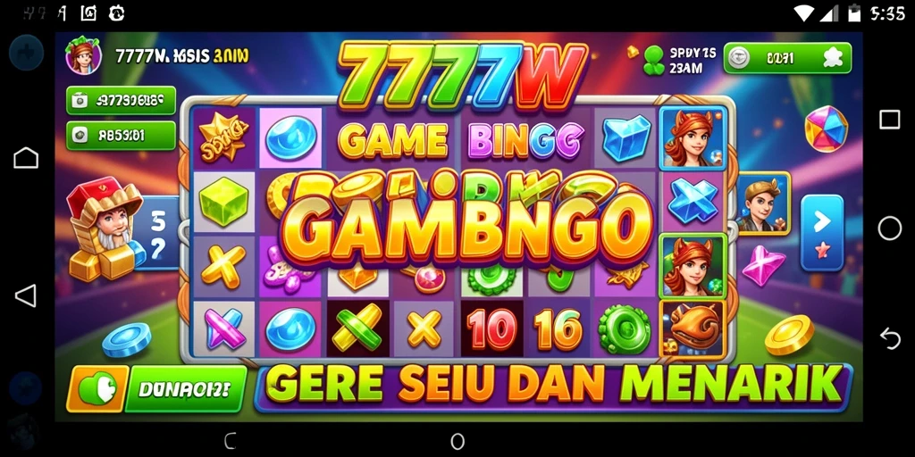 Tampilan gameplay menyenangkan dalam game Bingo 7777W.