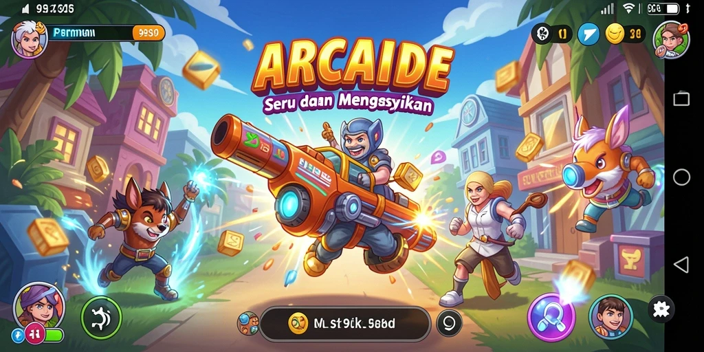 Screenshot gameplay seru dari 9SL yang menampilkan aksi arcade mengasyikkan.