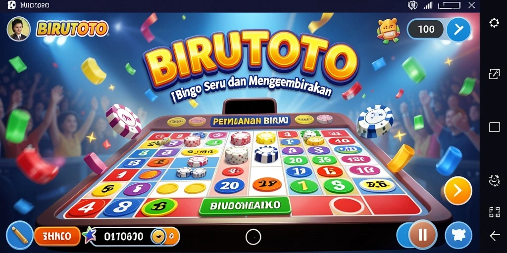 Tangkapan layar gameplay BIRUTOTO yang penuh warna dan seru.