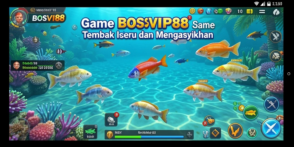 Screenshot dari gameplay seru Tembak Ikan di BOSVIP88.