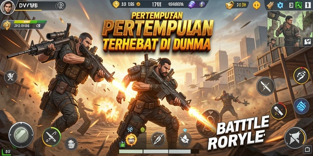 Tangkapan layar gameplay seru di DV188 saat bertempur dengan lawan.