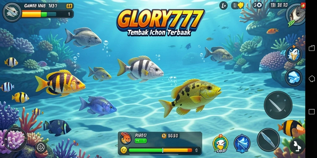 Tampilan gameplay seru Tembak Ikan di GLORY777.