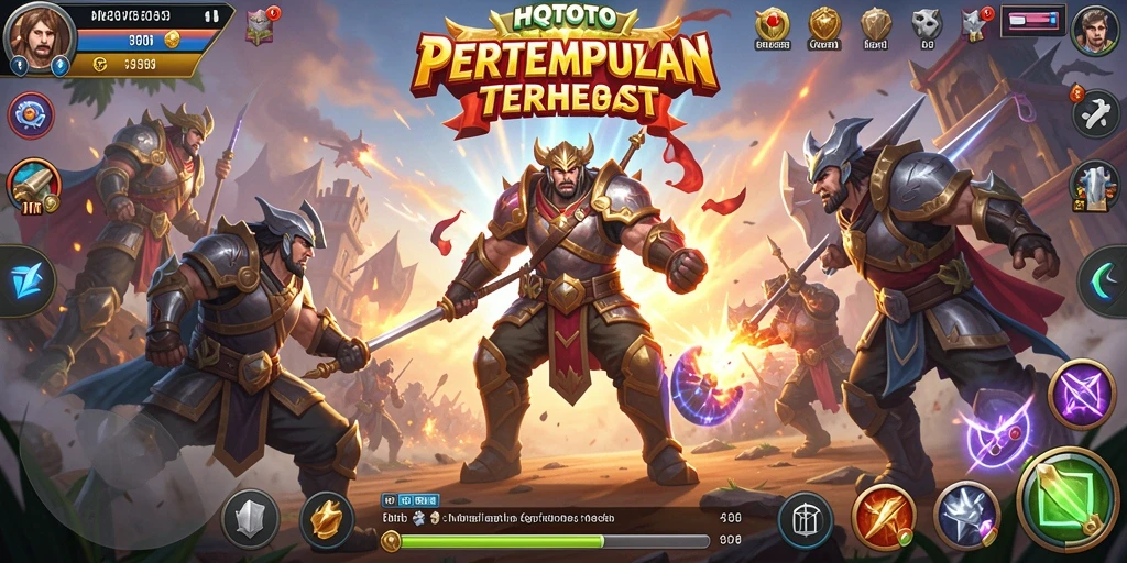 Tampilan gameplay seru di HQTOTO, aksi Battle Royale yang mendebarkan.