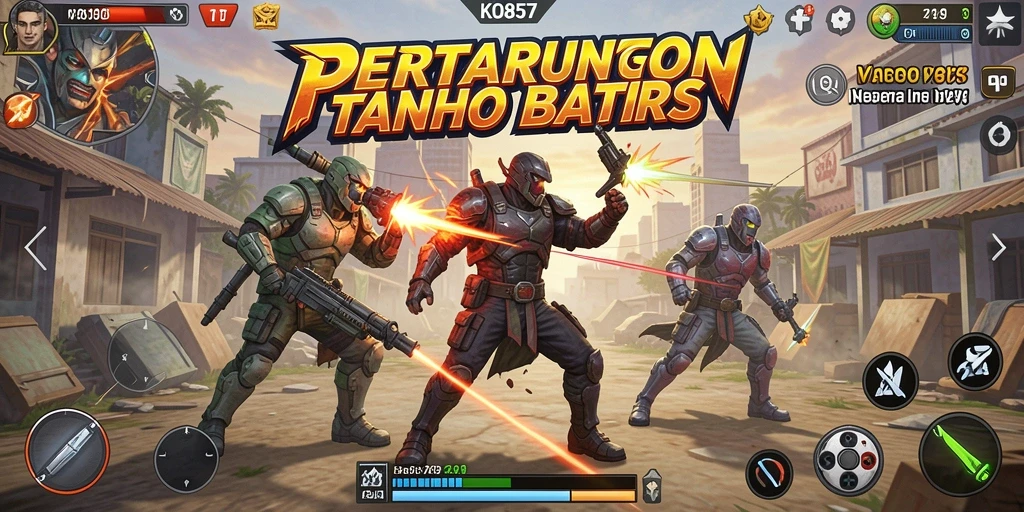 Tampilan menarik dari pertarungan dalam game KO857.