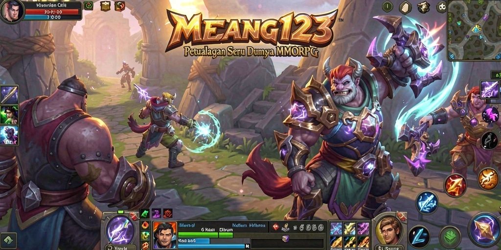 Screenshot utama MENANG123 menampilkan pertarungan seru dalam dunia MMORPG.