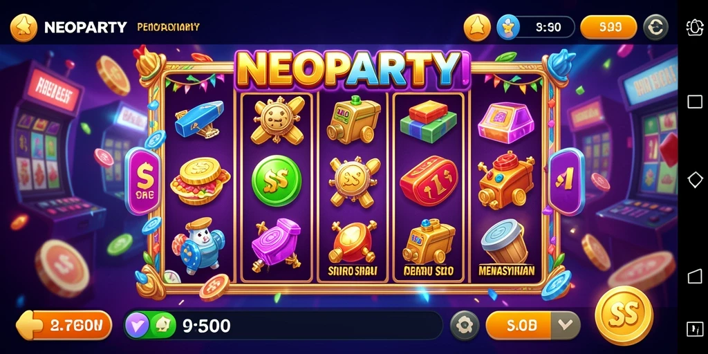 Screenshot gameplay NEOPARTY menampilkan keseruan dan hadiah menarik.