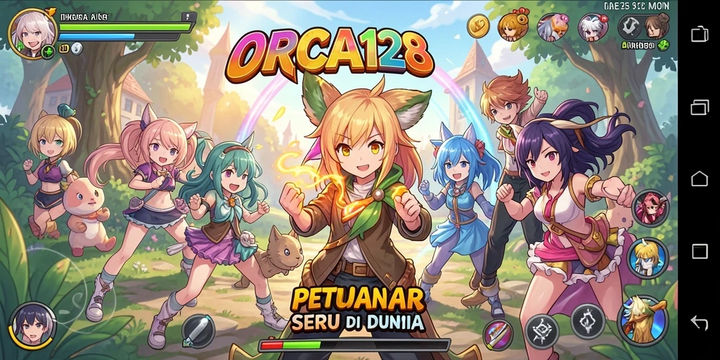 Screenshot ORCA128 menampilkan aksi seru di dunia anime.