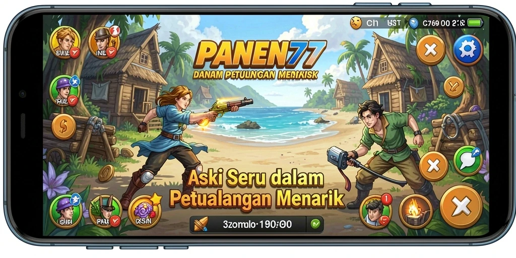 Screenshot menunjukkan aksi seru dan intens dalam permainan PANEN77.