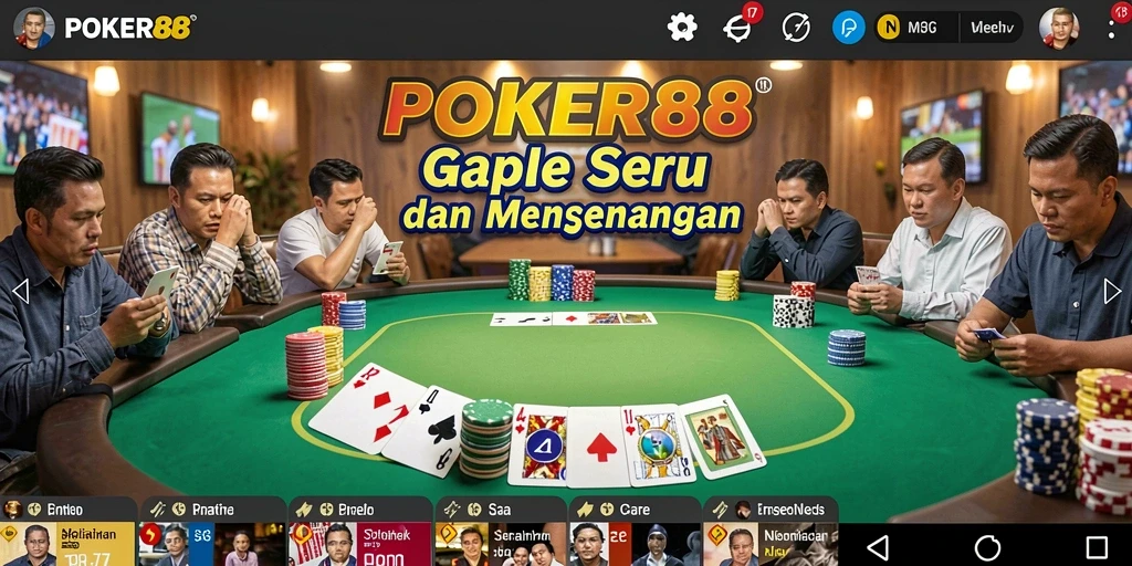 Gameplay seru dan interaktif Gaple di POKER88.
