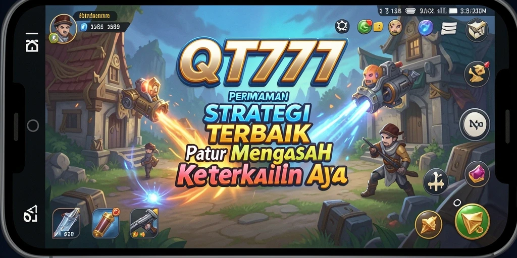 Tangkapan layar gameplay QT777 menampilkan pertarungan strategi yang mendebarkan.