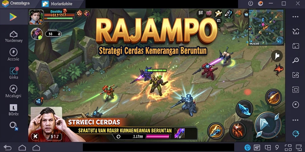 Tampilan seru gameplay RAJAMPO dengan strategi yang menantang.