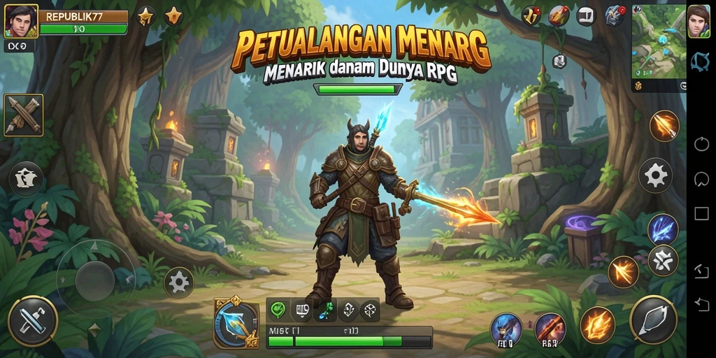 Tampilan gameplay seru di dunia RPG yang dinamis.