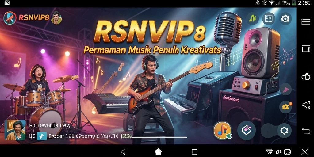 Tampilan gameplay RSNVIP8 yang menarik dengan nuansa musik yang hidup.