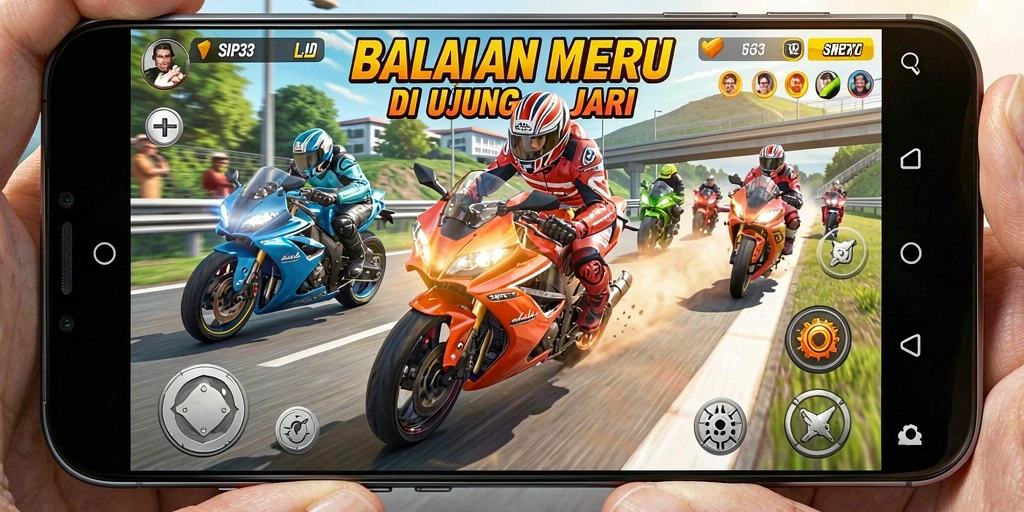 Tampilan luar biasa dari gameplay balapan motor SIP33.
