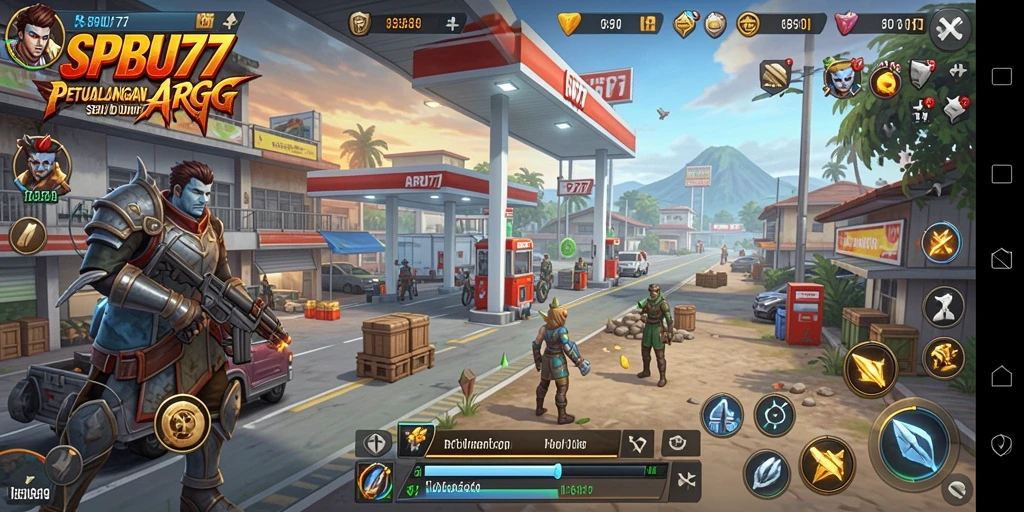 Screenshot SPBU77 menunjukkan aksi dinamis dan grafik menawan dalam gameplay ARPG.