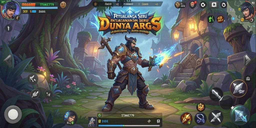 Screenshot STAKE779 menampilkan karakter dalam aksi pertarungan ARPG.