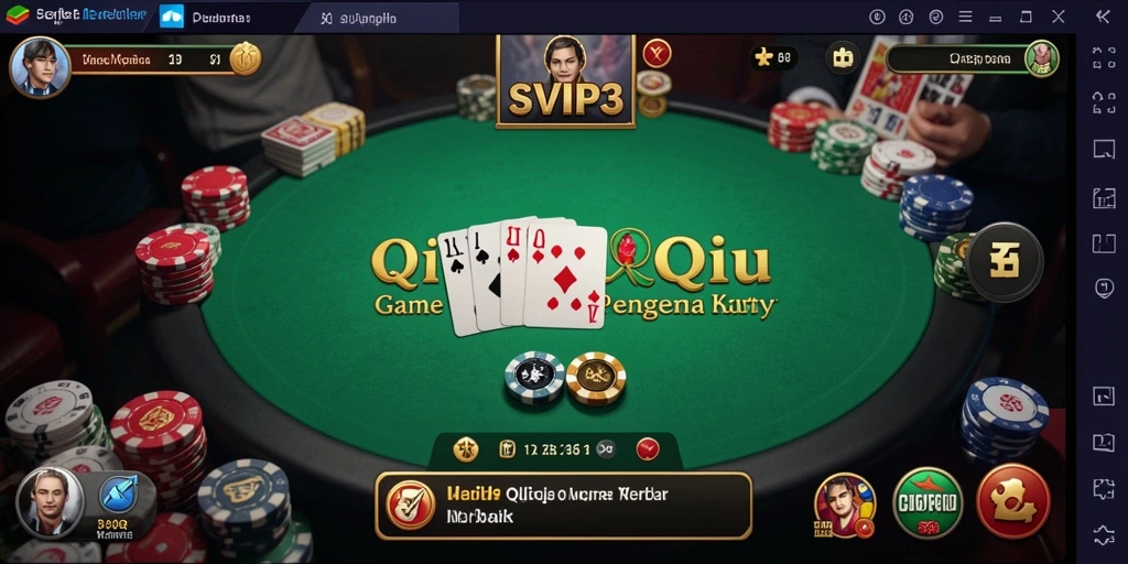 Tampilan permainan QiuQiu yang menarik dan interaktif.