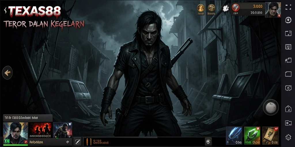 Screenshot TEXAS88 menampilkan momen menegangkan dalam gameplay horor.