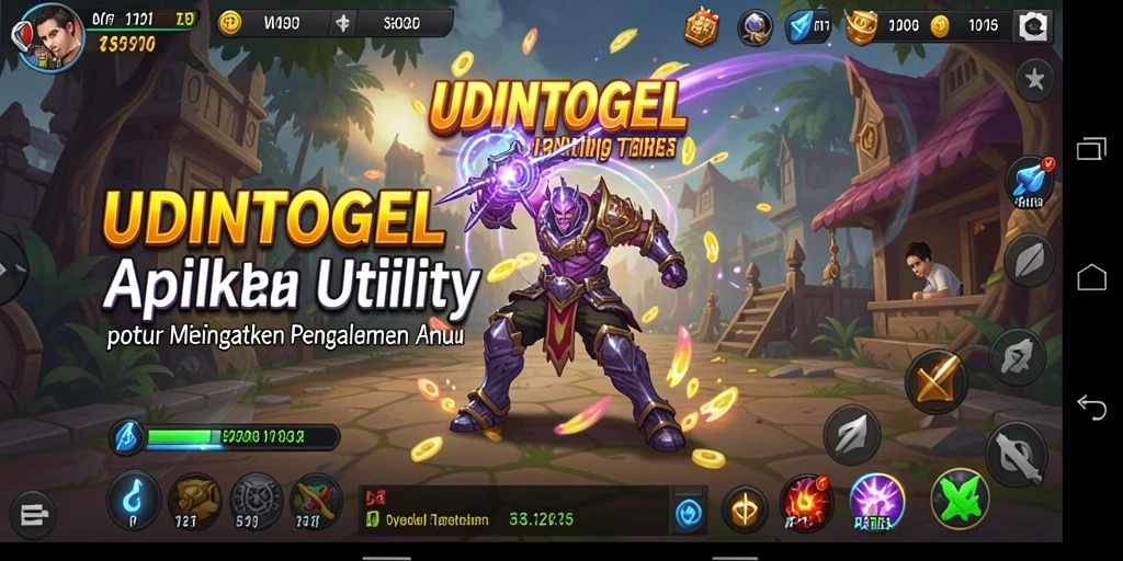 Tampilan utama UDINTOGEL dengan fitur-fitur Utility terbaik.